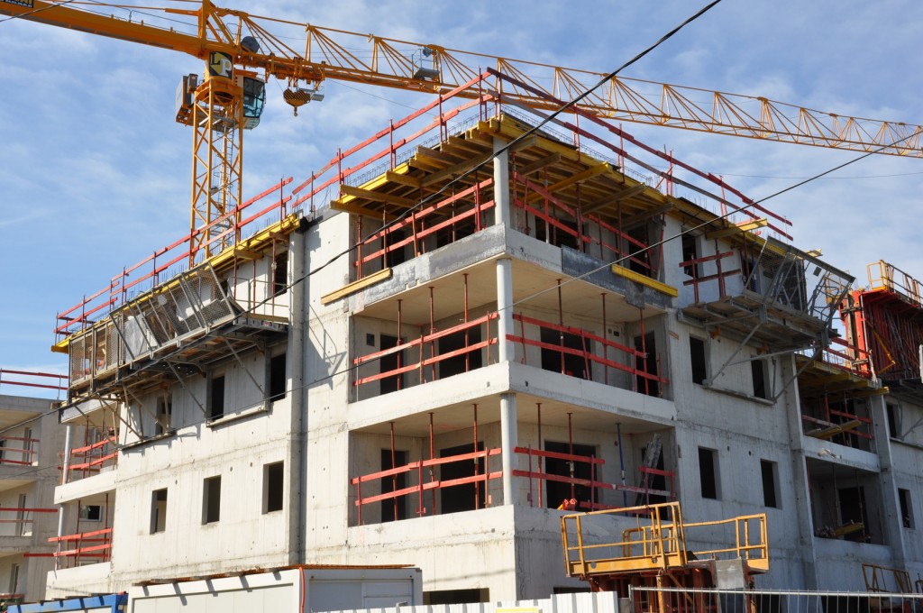 immeuble logements chantier de construction